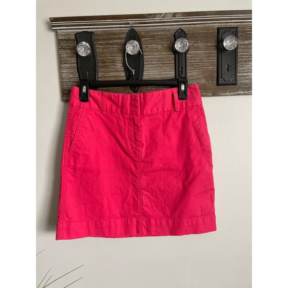 VINEYARD VINES Womens Hot Pink Cotton & Spandex Mini Skirt Size 0